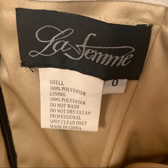 La femme Strapless Black sequin Mini Dress - Picture 4 of 4